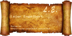 Leier Engelbert névjegykártya